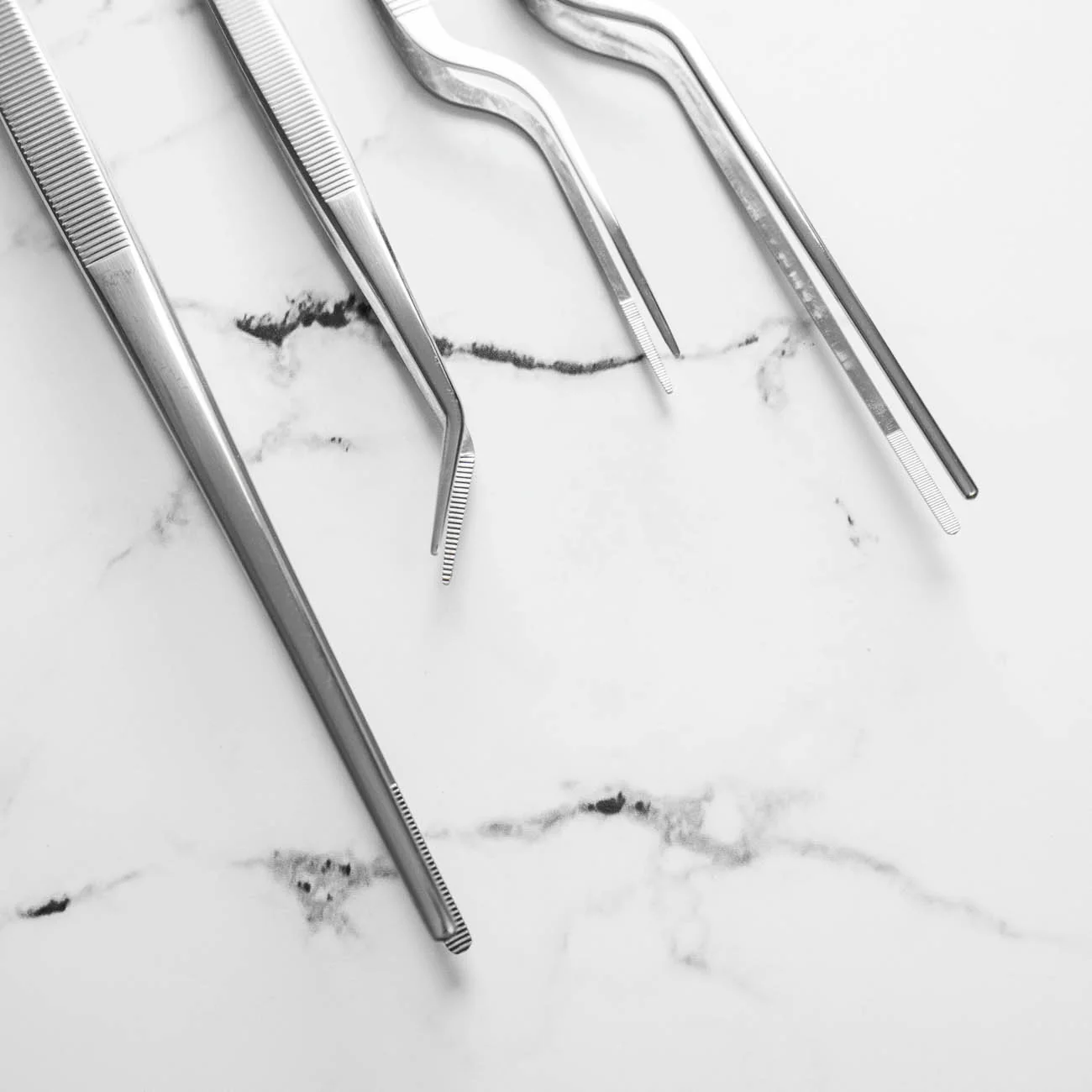 4pc Tweezer Bundle - Silver - Image 2