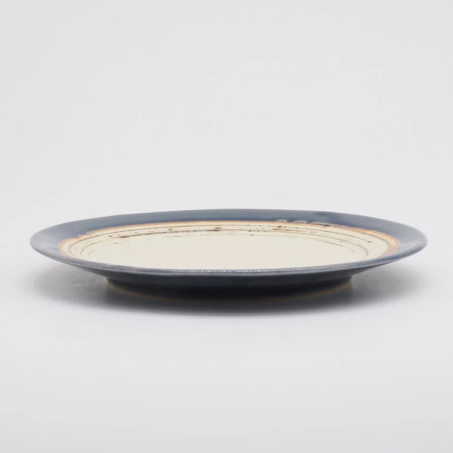 Bread & Rice Glossy Glaze Large Plate - Indigo - Image 2