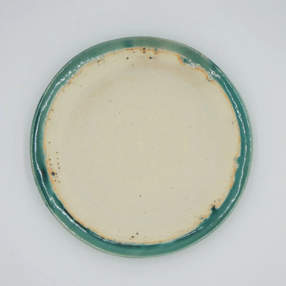 Bread & Rice Glossy Glaze Large Plate - Turkey Blue - Image 2