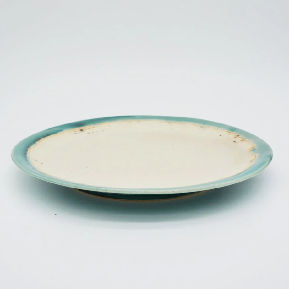 Bread & Rice Glossy Glaze Large Plate - Turkey Blue - Image 3