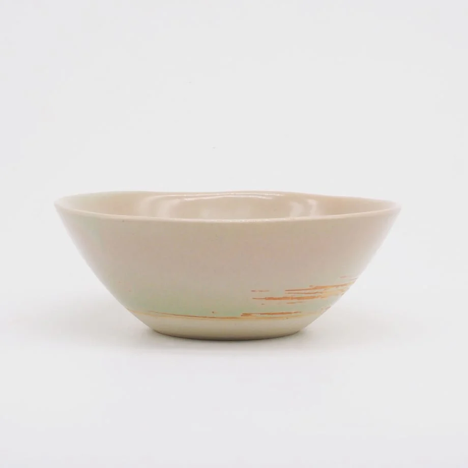 Bread & Rice Glossy Glaze Medium Bowl - Clear