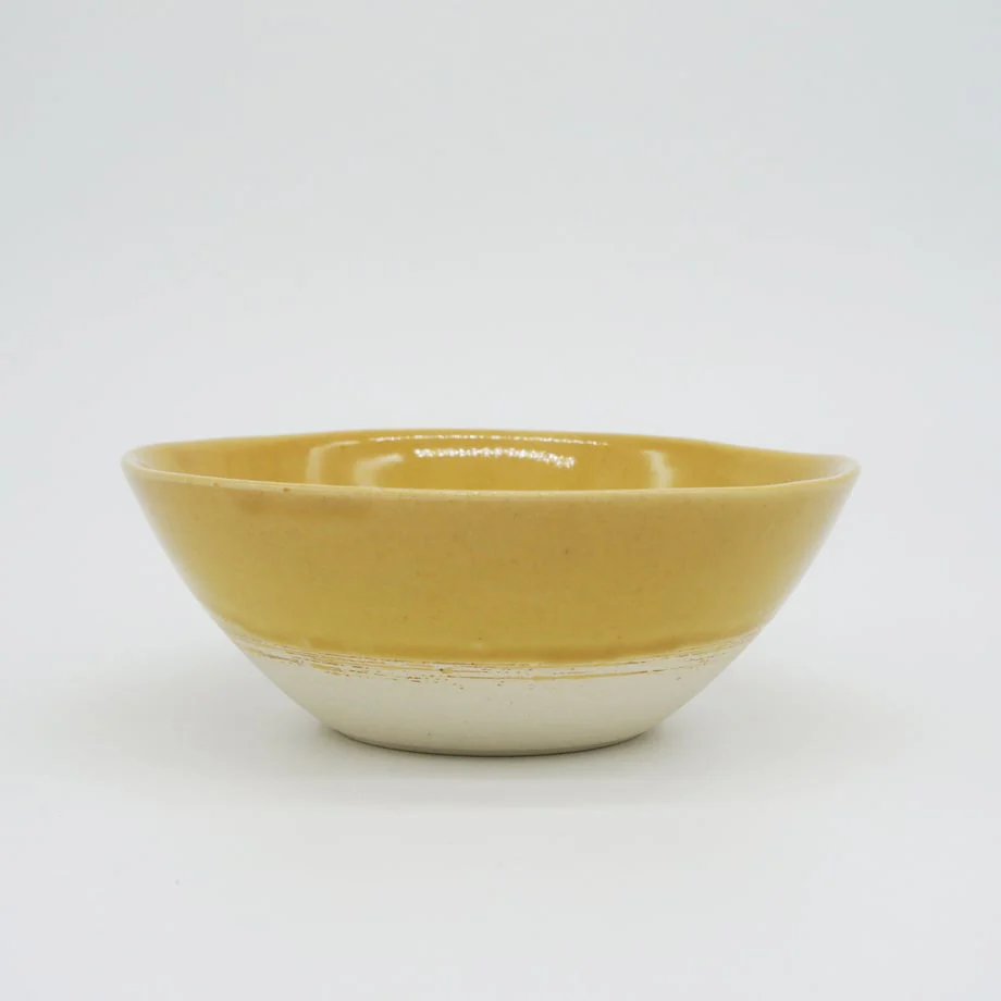 Bread & Rice Glossy Glaze Medium Bowl - Mont Blanc Mustard - Image 2