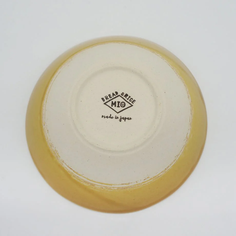 Bread & Rice Glossy Glaze Medium Bowl - Mont Blanc Mustard - Image 3