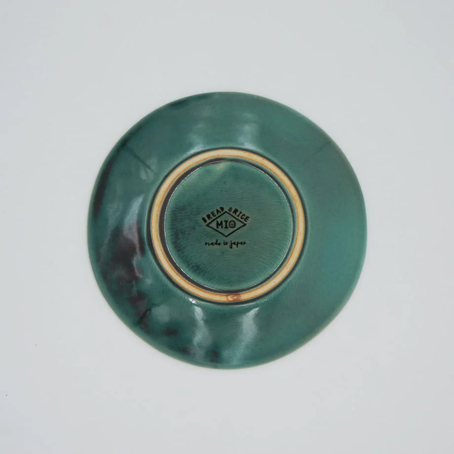 Bread & Rice Glossy Glaze Small Plate -Turkey Blue - Image 3