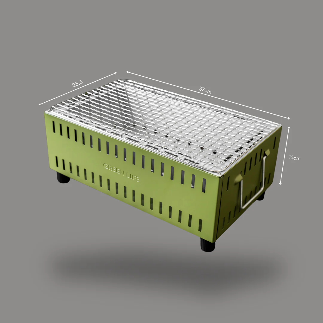 Green Life Tabletop BBQ Grill - Olive Green - Image 5
