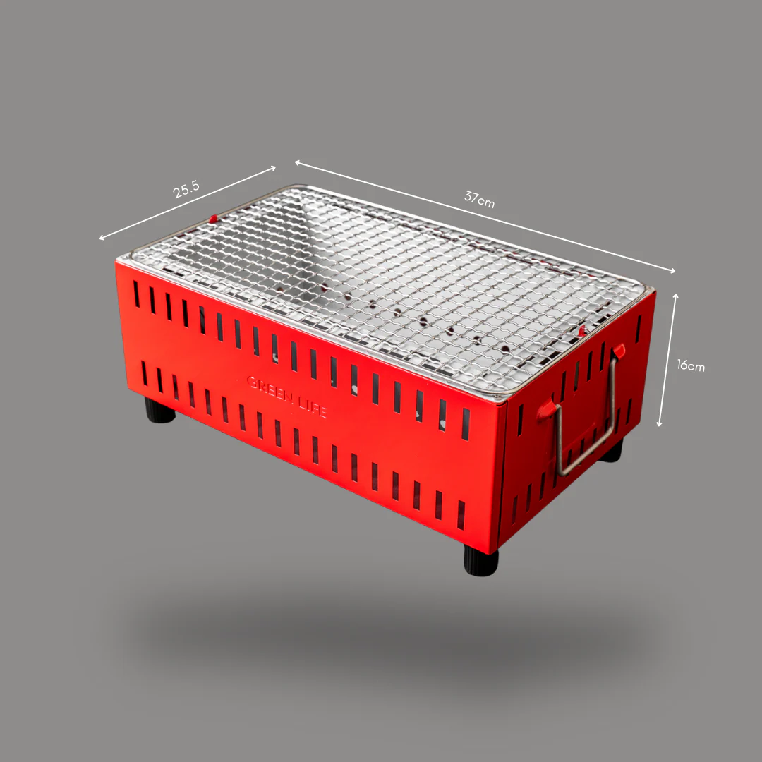 Green Life Tabletop BBQ Grill - Red - Image 5