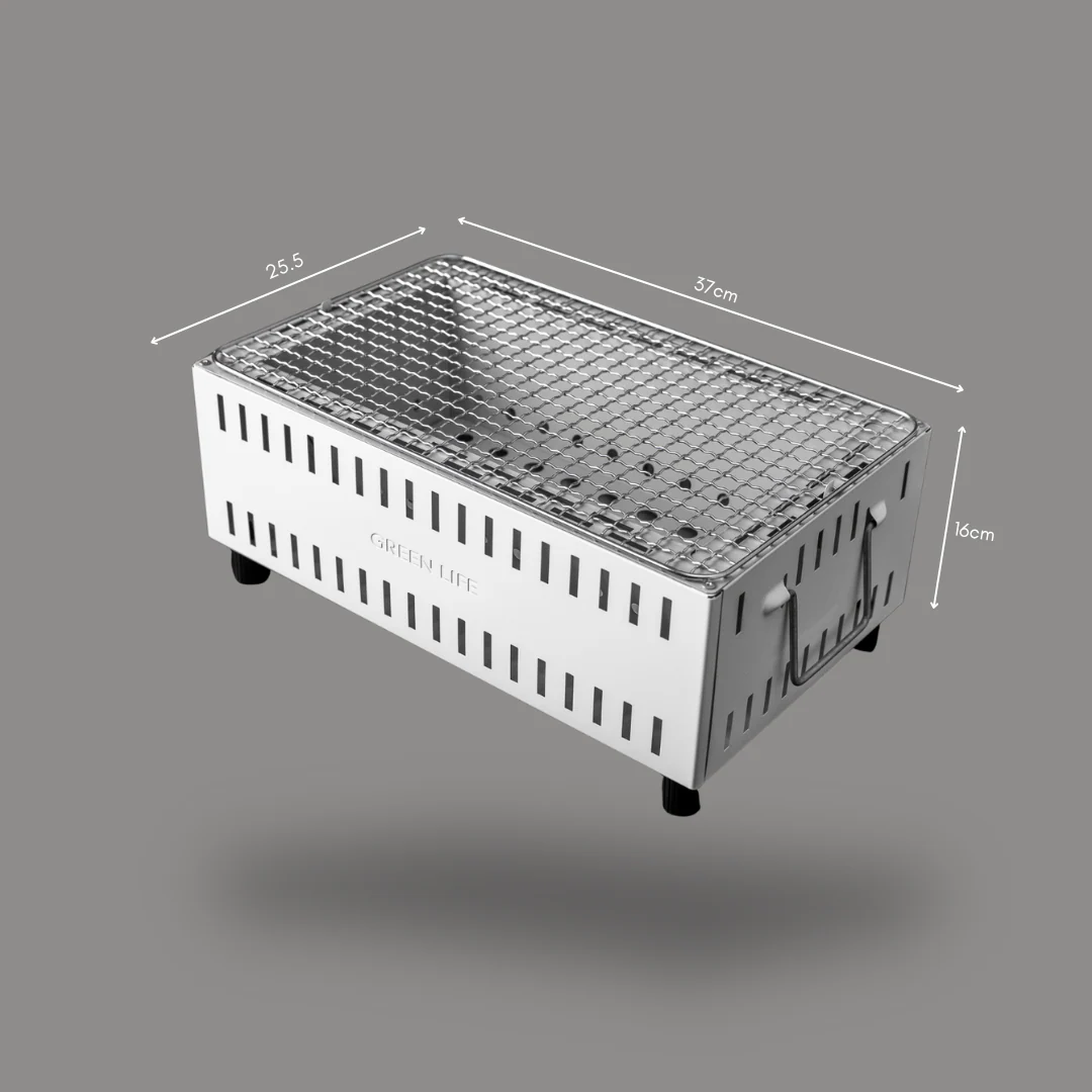 Green Life Tabletop BBQ Grill - White - Image 6