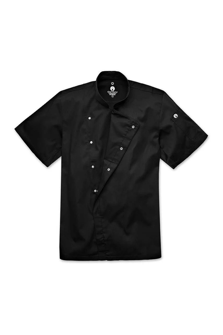 Cannes Press Stud Chef Jacket - Black - Image 3
