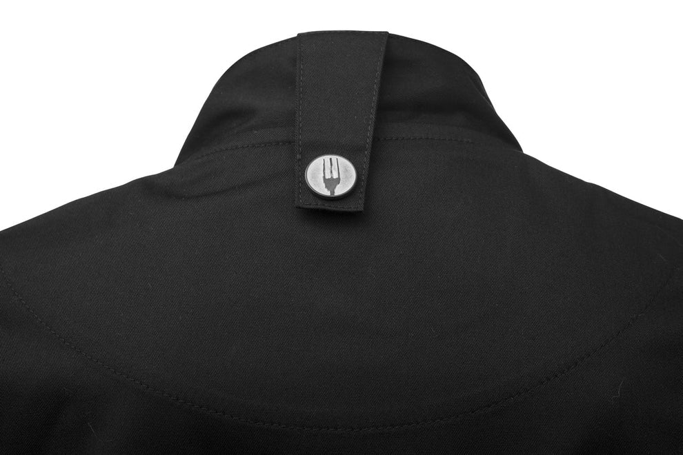 Cannes Press Stud Chef Jacket - Black - Image 5