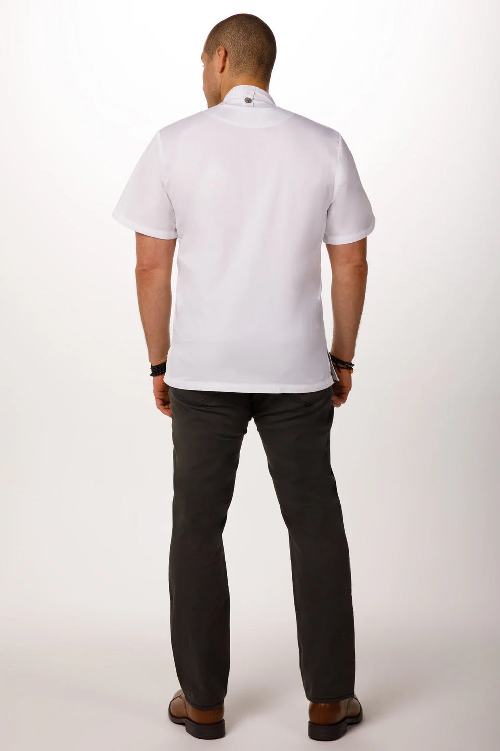 Cannes Press Stud Chef Jacket - White - Image 2