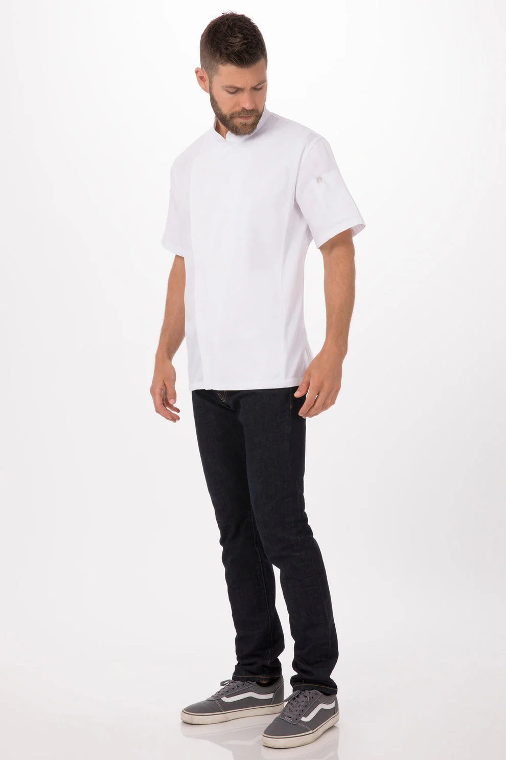 Men's Springfield Chef Jacket - White - Image 3