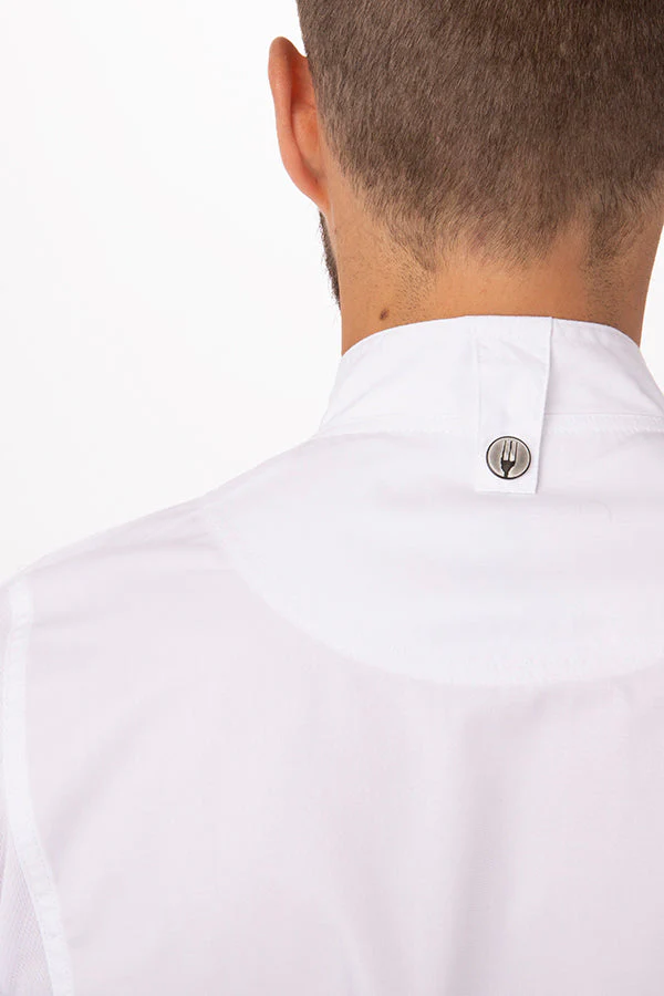 Men's Springfield Chef Jacket - White - Image 6