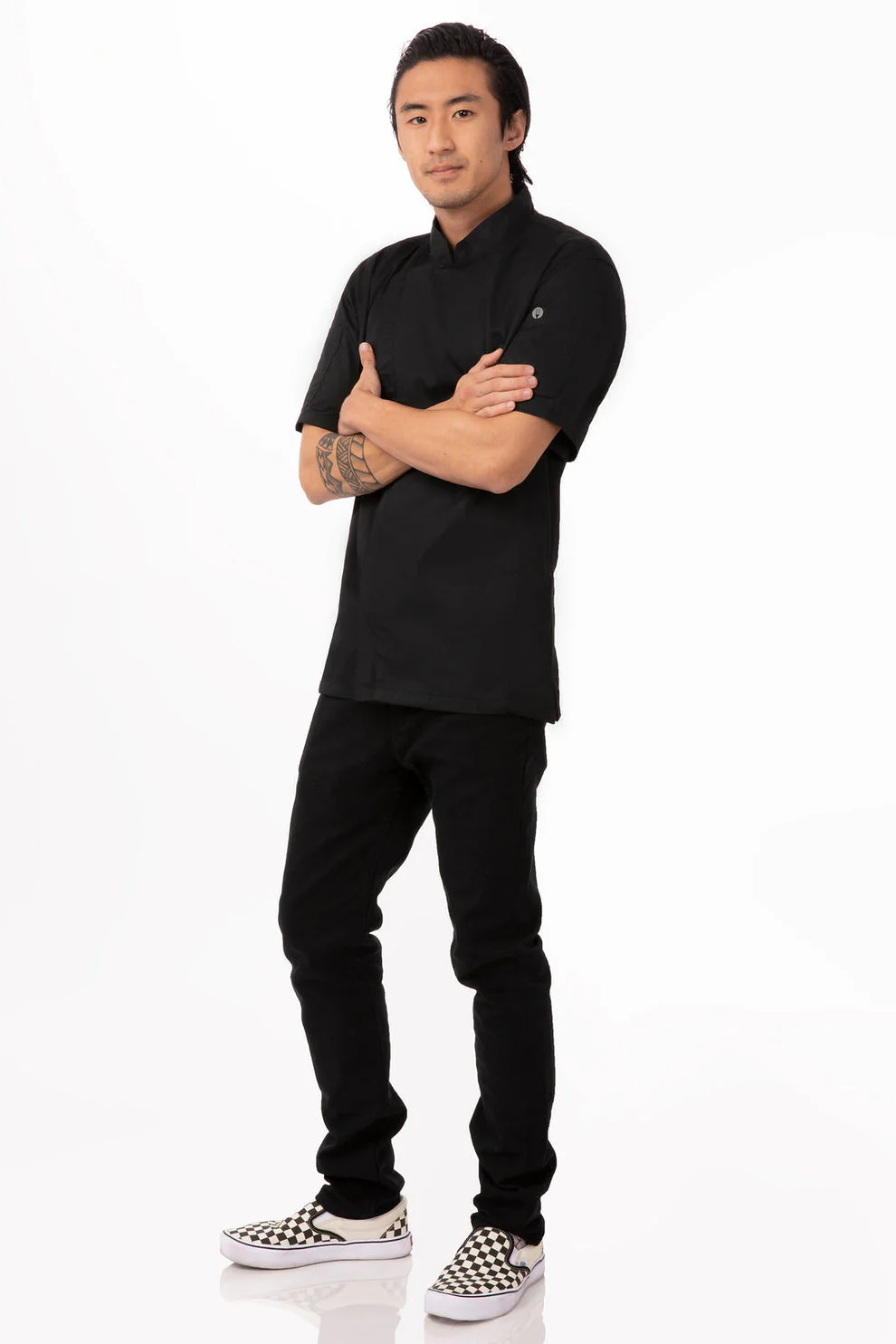 Men's Springfield Chef Jacket - Black - Image 3