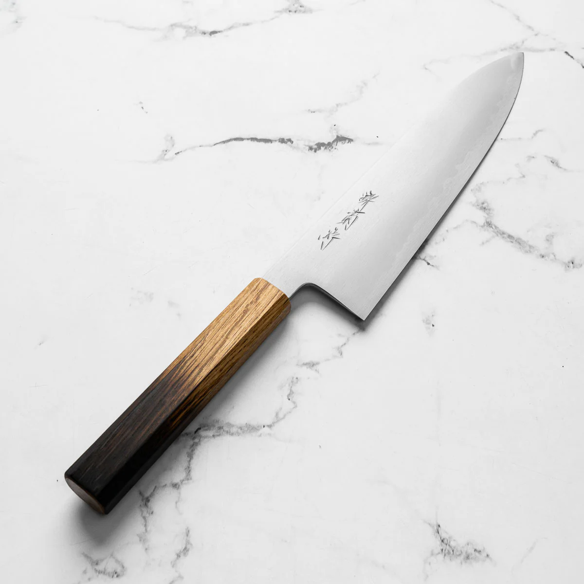 Chef's Edge x Sakai Kikumori Blue 2 Gyuto 225mm - Burnt Oak - Image 2