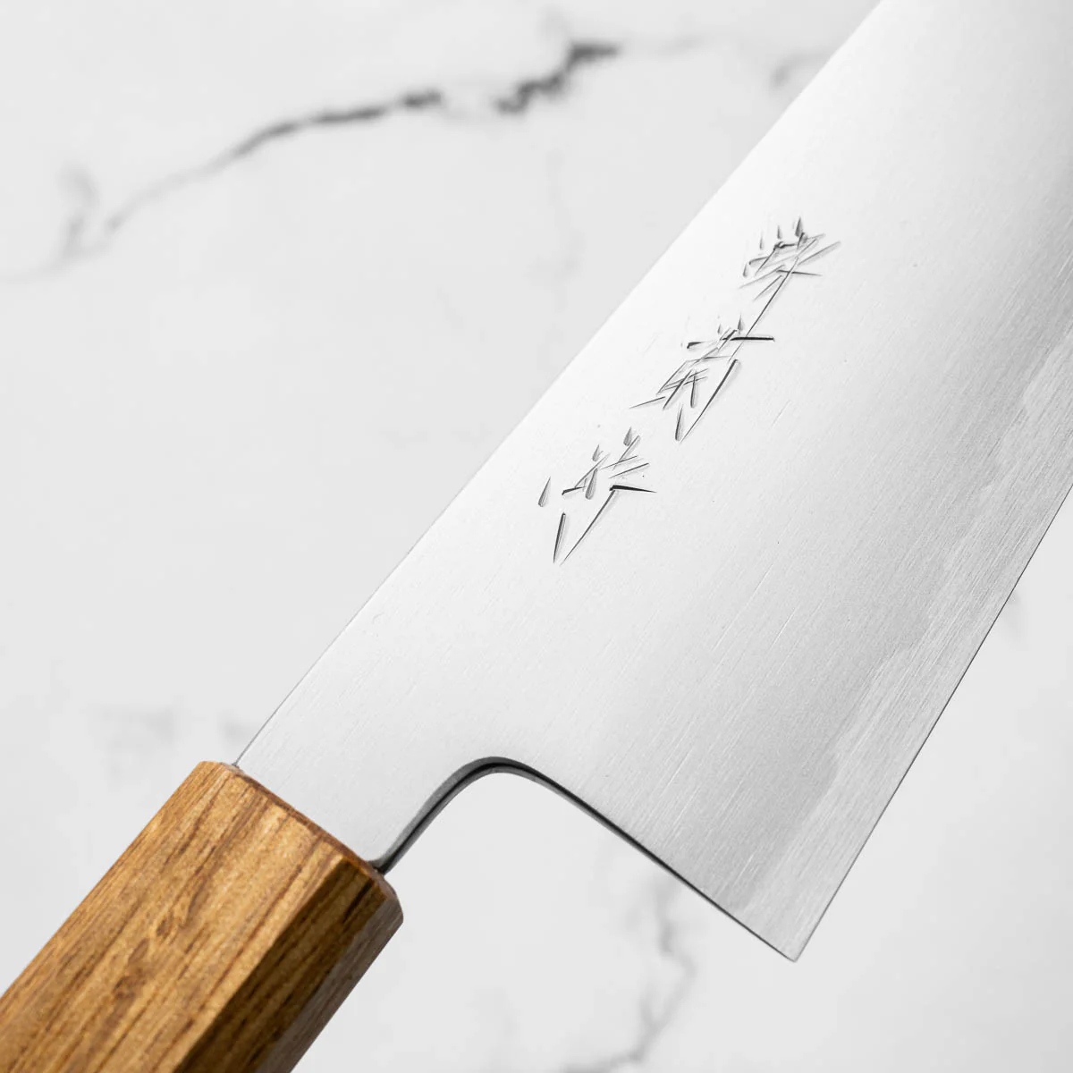 Chef's Edge x Sakai Kikumori Blue 2 Gyuto 225mm - Burnt Oak - Image 5