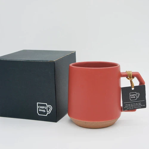 CHIPS Coffee Mug - Matte Red - Image 3