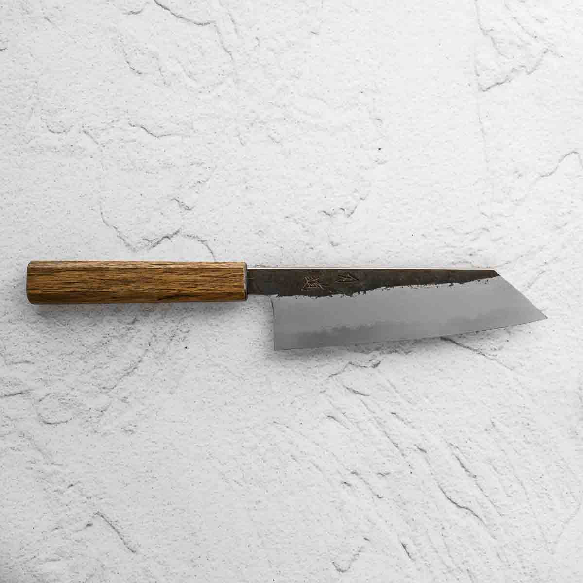 HADO Blue 1 Damascus Bunka 165mm - Oak - Image 3