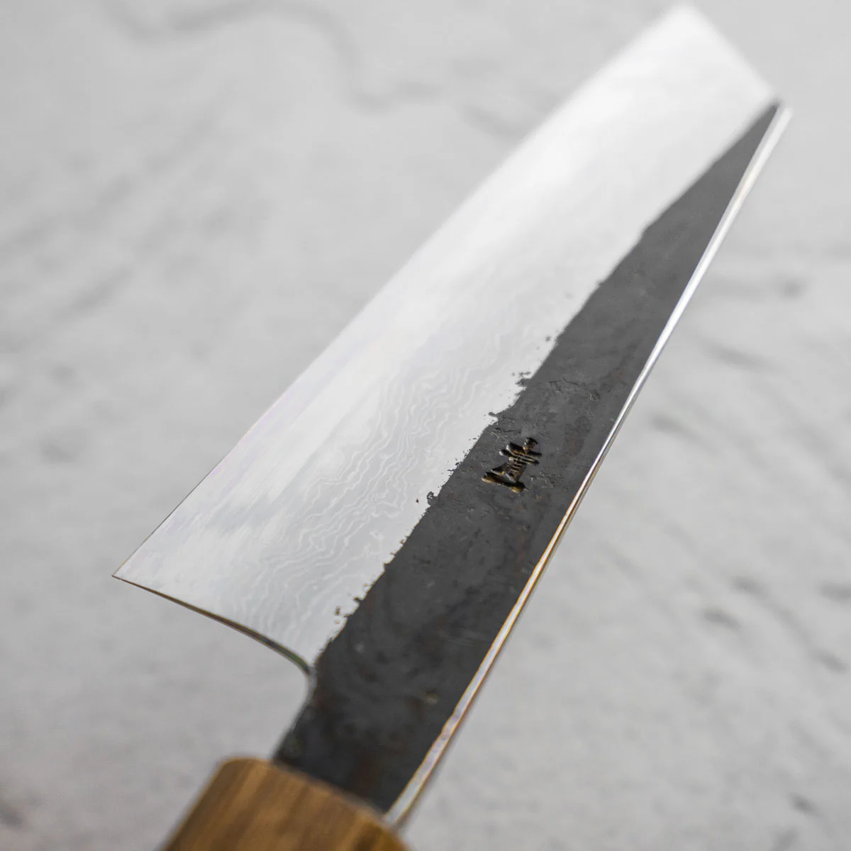 HADO Blue 1 Damascus Bunka 165mm - Oak - Image 6