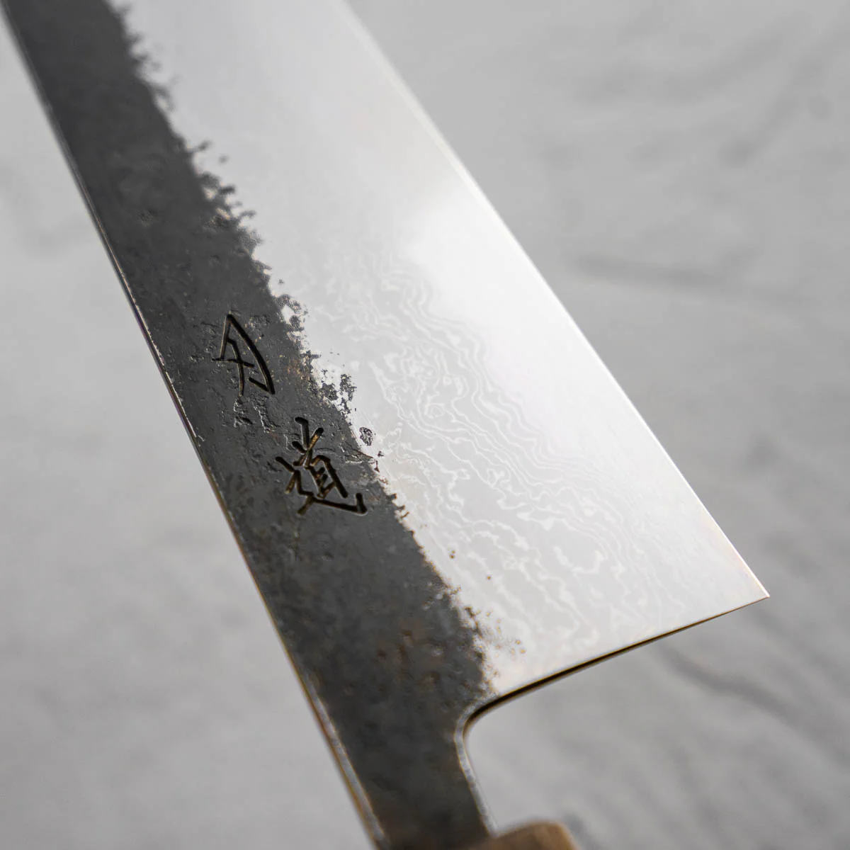 HADO Blue 1 Damascus Nakiri 165mm - Oak - Image 5