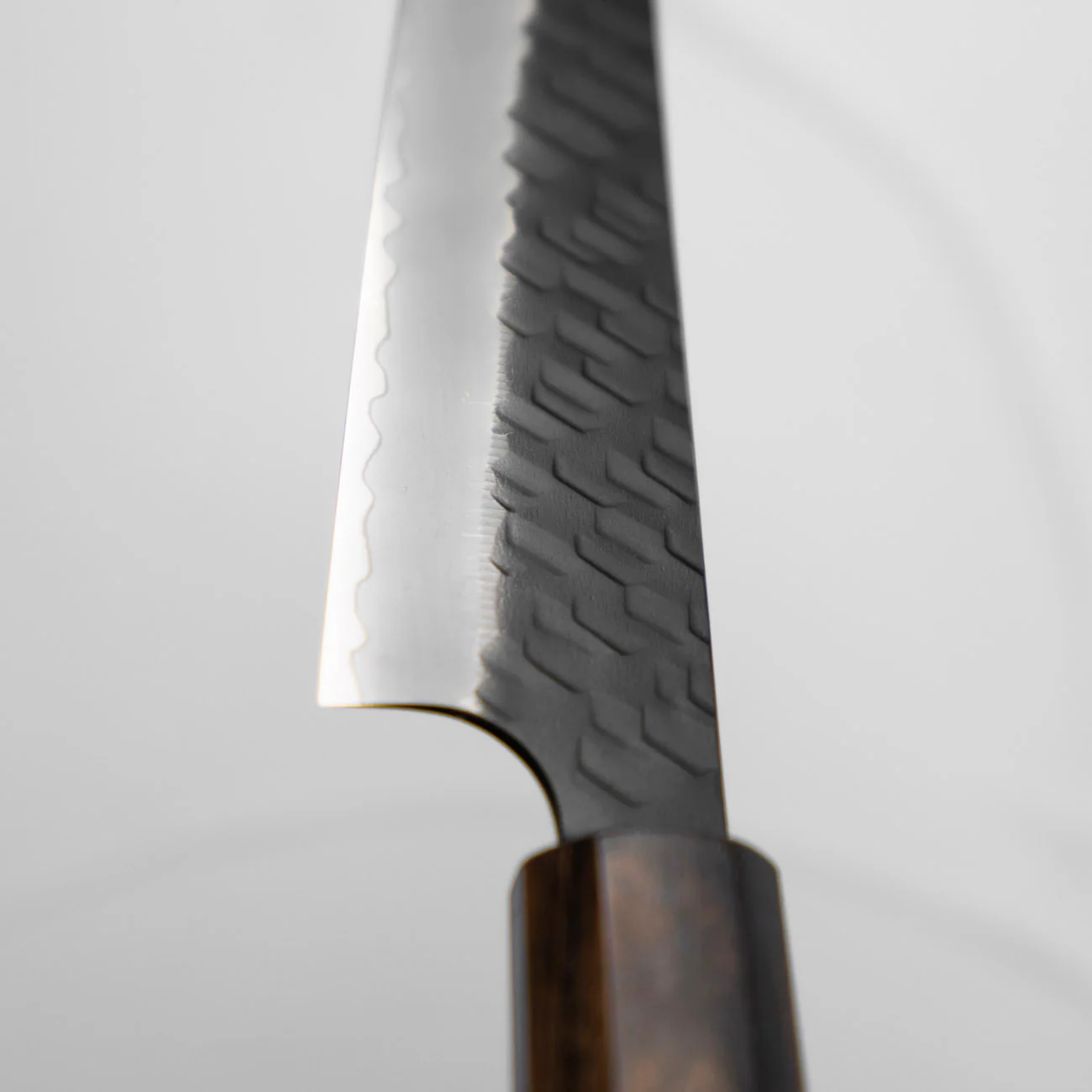 Nigara Hamono SG2 Kurouchi Tsuchime Kiritsuke Petty 150mm - Ebony - Image 3