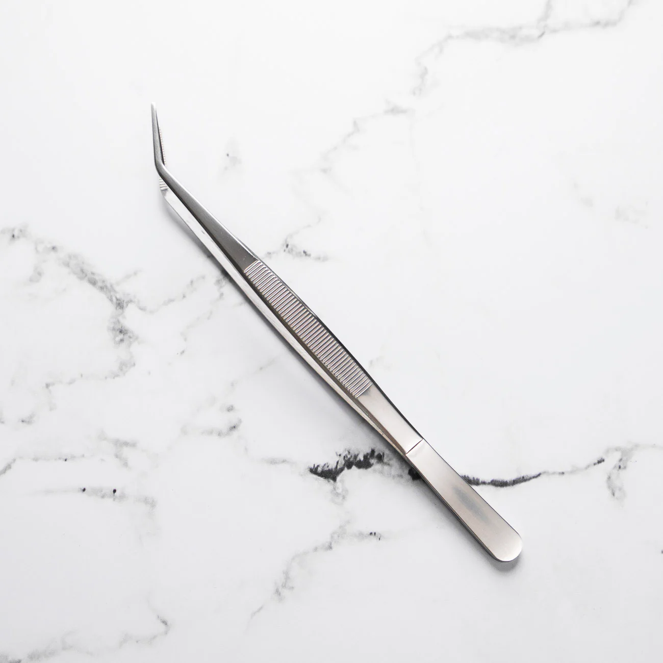 Curved Tip Plating Tweezer 20cm - Silver - Image 2
