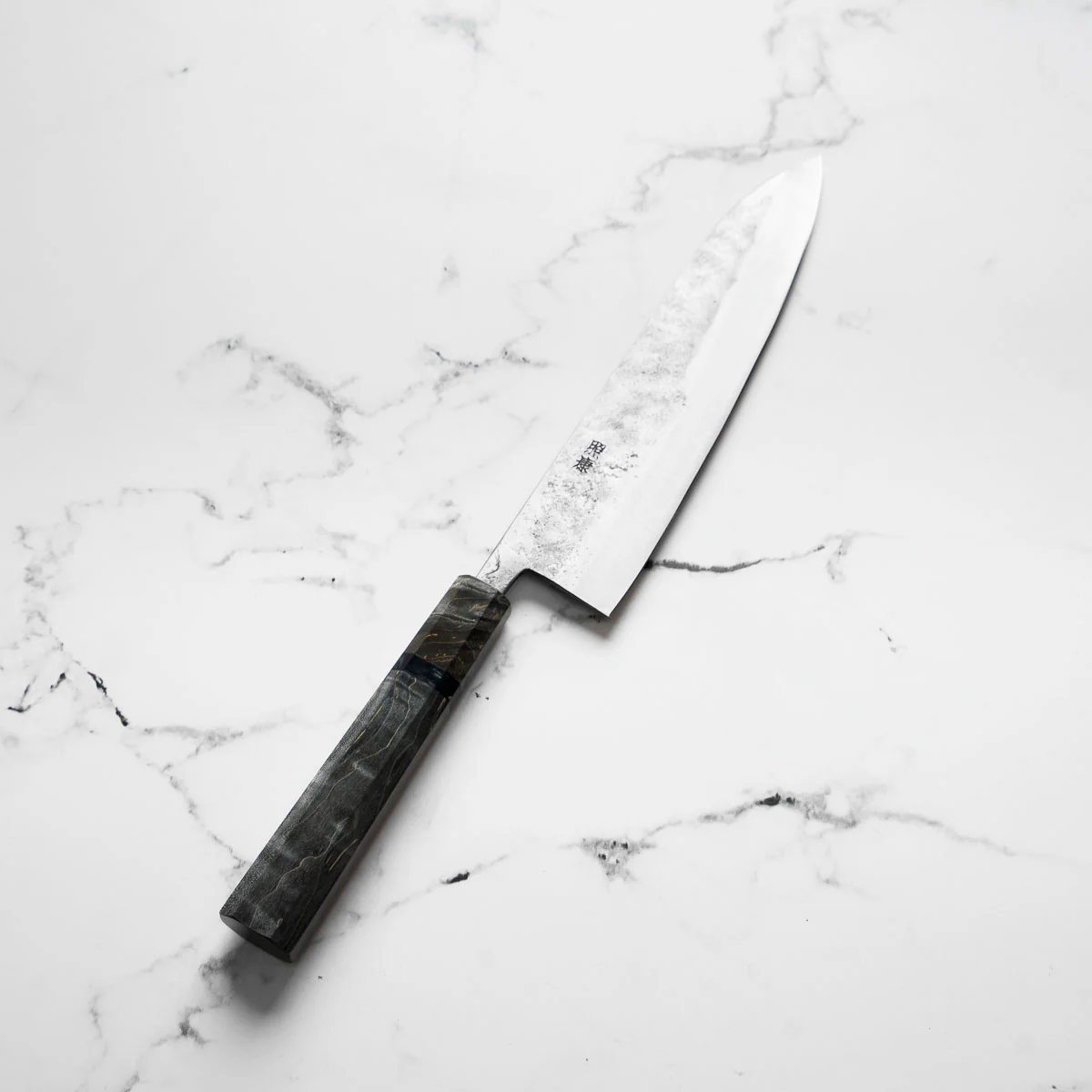 Teruyasu Fujiwara White 2 Nashiji Gyuto 210mm - Dark Maple - Image 2