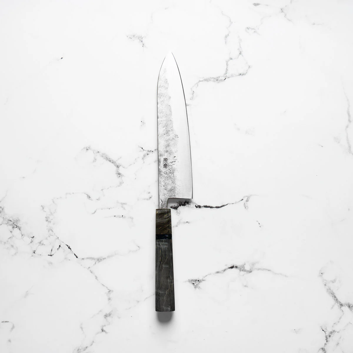 Teruyasu Fujiwara White 2 Nashiji Gyuto 210mm - Dark Maple - Image 3