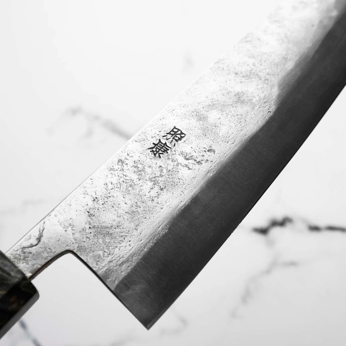 Teruyasu Fujiwara White 2 Nashiji Gyuto 210mm - Dark Maple - Image 5