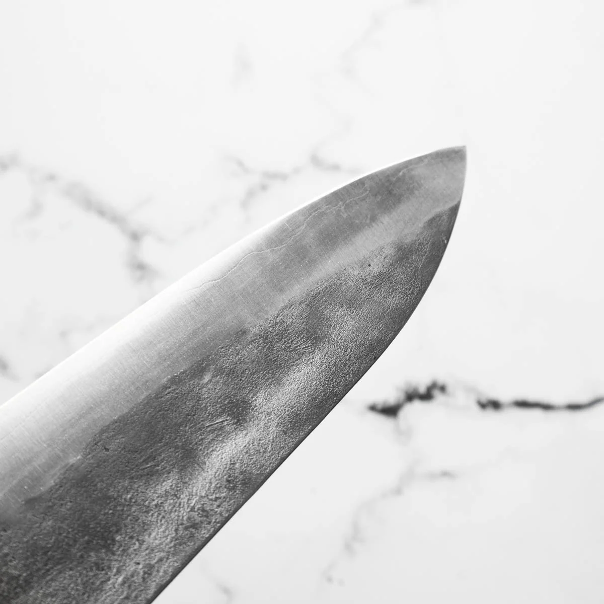 Teruyasu Fujiwara White 2 Nashiji Gyuto 210mm - Dark Maple - Image 6