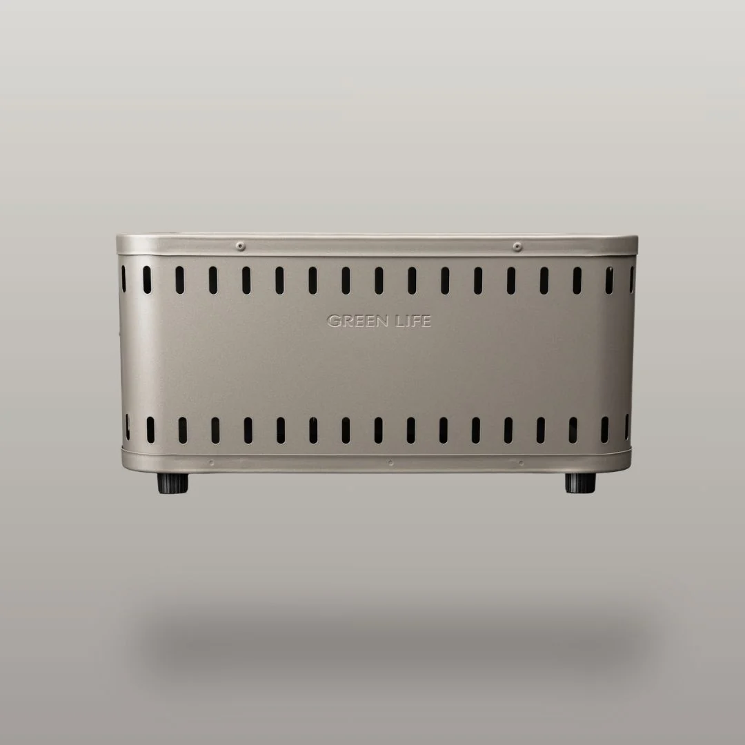 Green Life Tabletop BBQ Grill Double Walled - Light Grey - Image 3