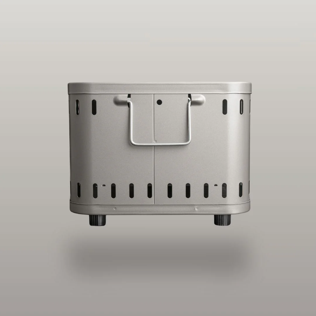 Green Life Tabletop BBQ Grill Double Walled - Light Grey - Image 4