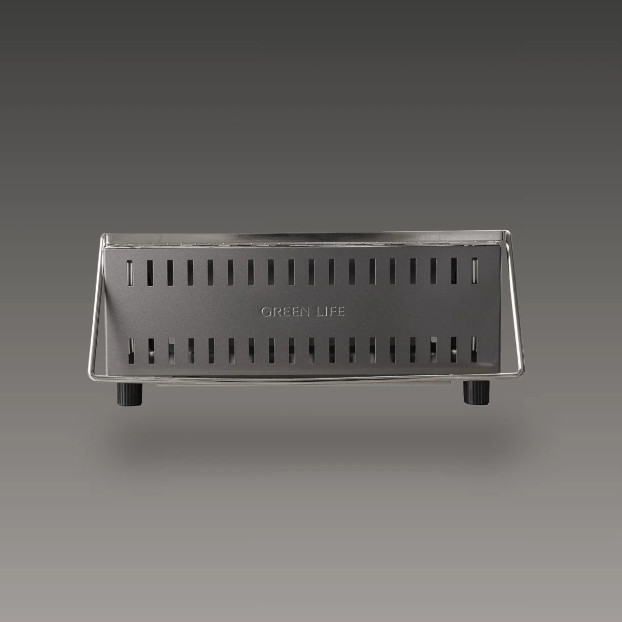 Green Life - Tabletop BBQ Grill Double Walled Liftable Grill - Grey - Image 3