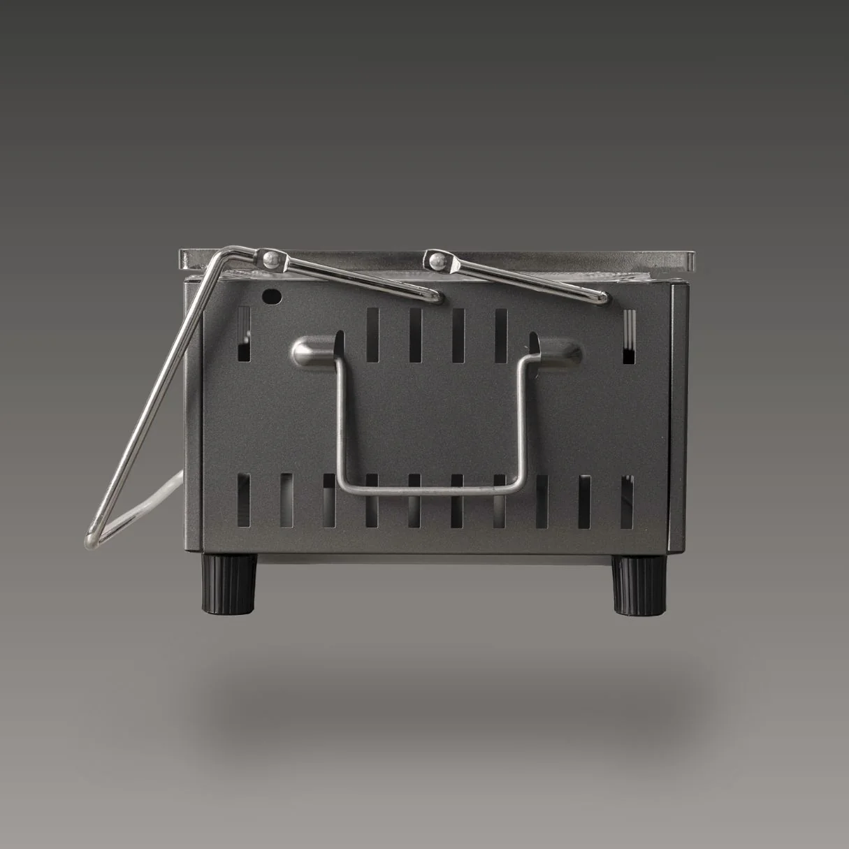 Green Life - Tabletop BBQ Grill Double Walled Liftable Grill - Grey - Image 4