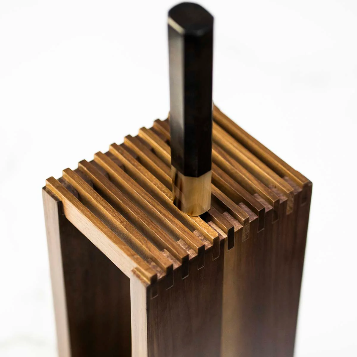 Habitat Slotted Benchtop Knife Block - Walnut - Image 3