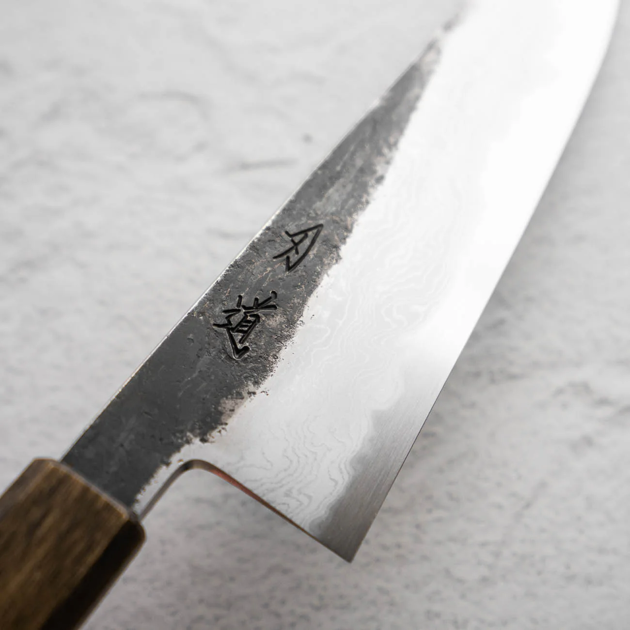 HADO Blue 1 Damascus Gyuto 210mm - Oak - Image 6