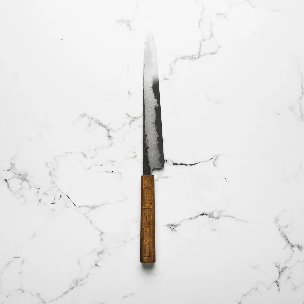HADO Blue 1 Damascus Sujihiki 240mm - Oak - Image 2