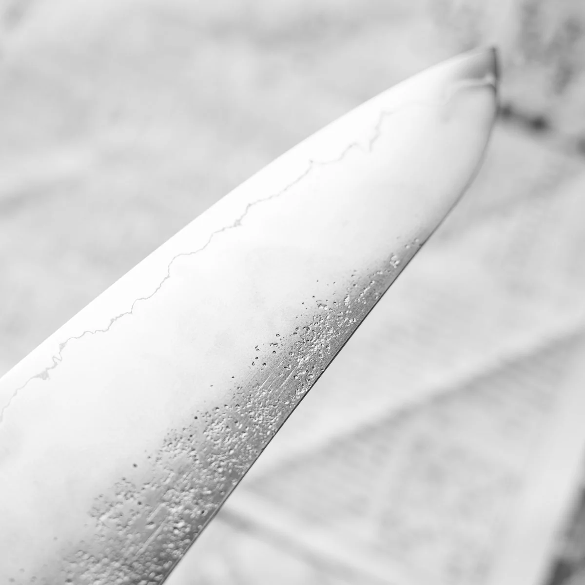 Hajimaru Ginsan Nashiji Gyuto 210mm - Burnt Oak - Image 6