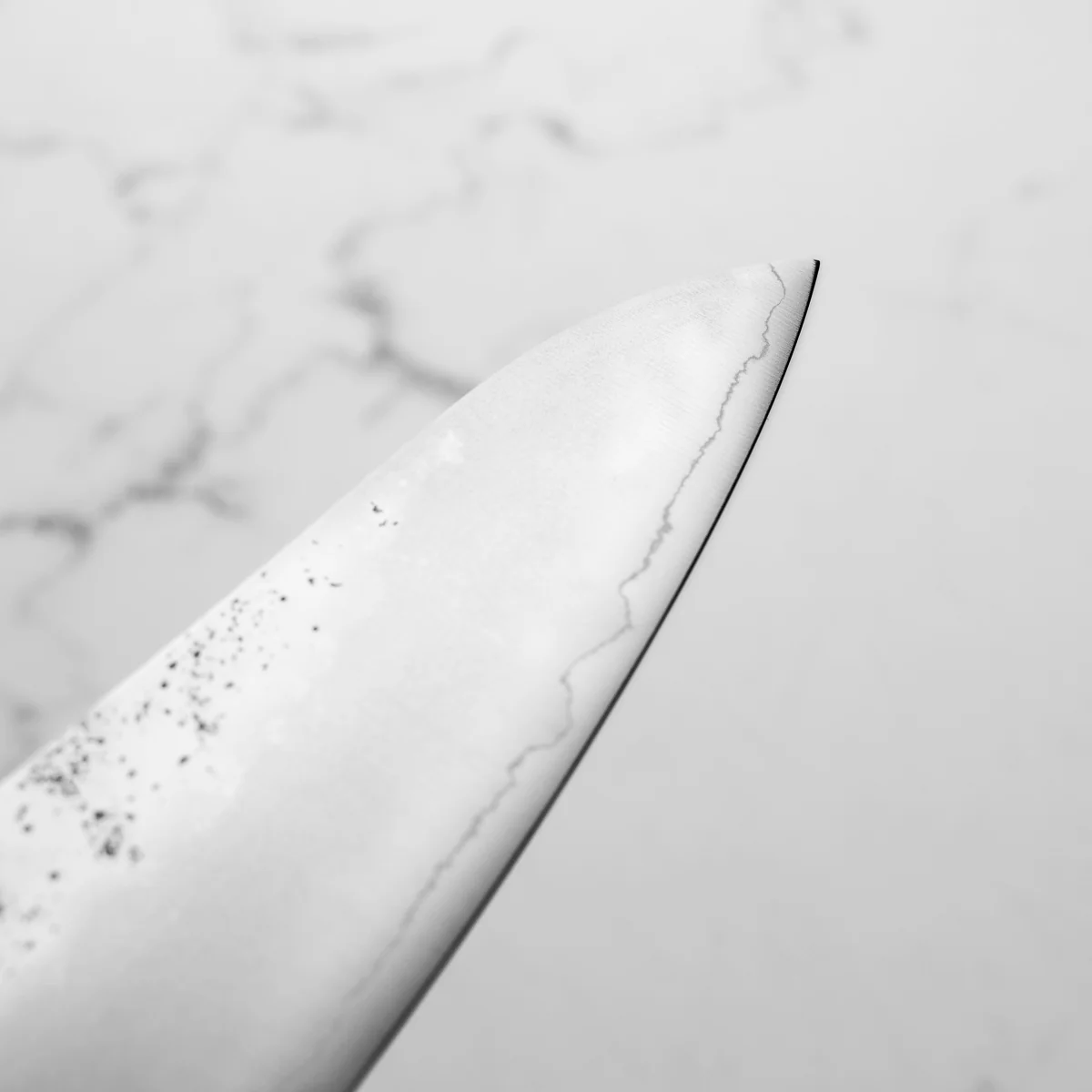 Hajimaru Ginsan Nashiji Gyuto 210mm - Mono Ebony - Image 6
