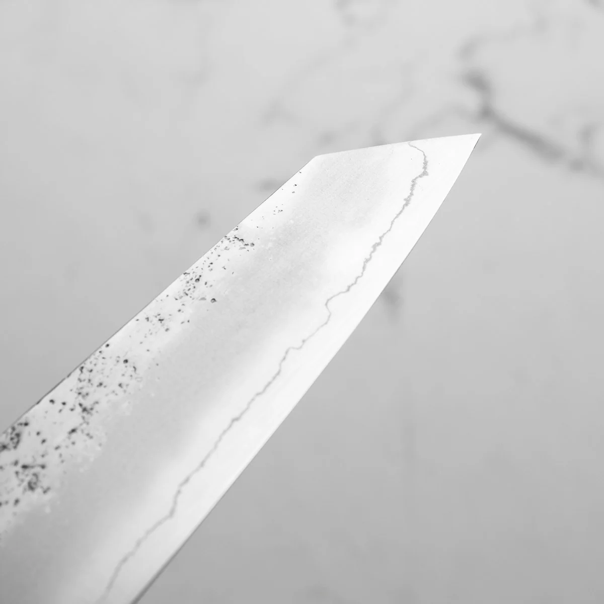 Hajimaru Ginsan Nashiji Kiritsuke Gyuto 205mm - Mono Ebony - Image 5