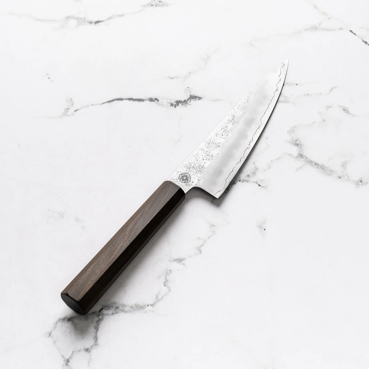 Hajimaru Ginsan Nashiji Ko Santoku 150mm - Mono Bubinga - Image 2