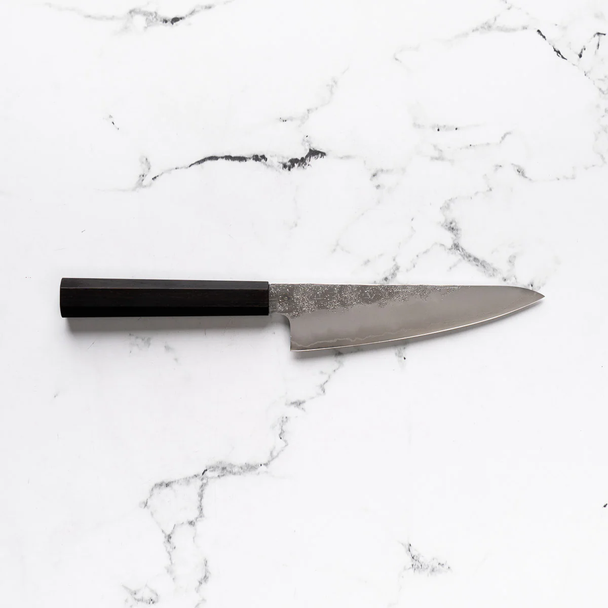Hajimaru Ginsan Nashiji Ko Santoku 150mm - Mono Ebony - Image 3
