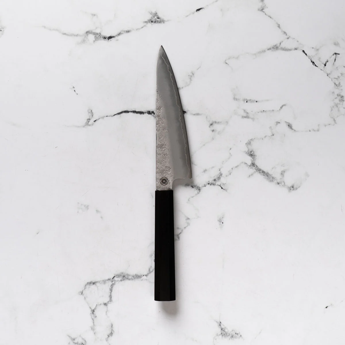Hajimaru Ginsan Nashiji Ko Santoku 150mm - Mono Ebony - Image 4