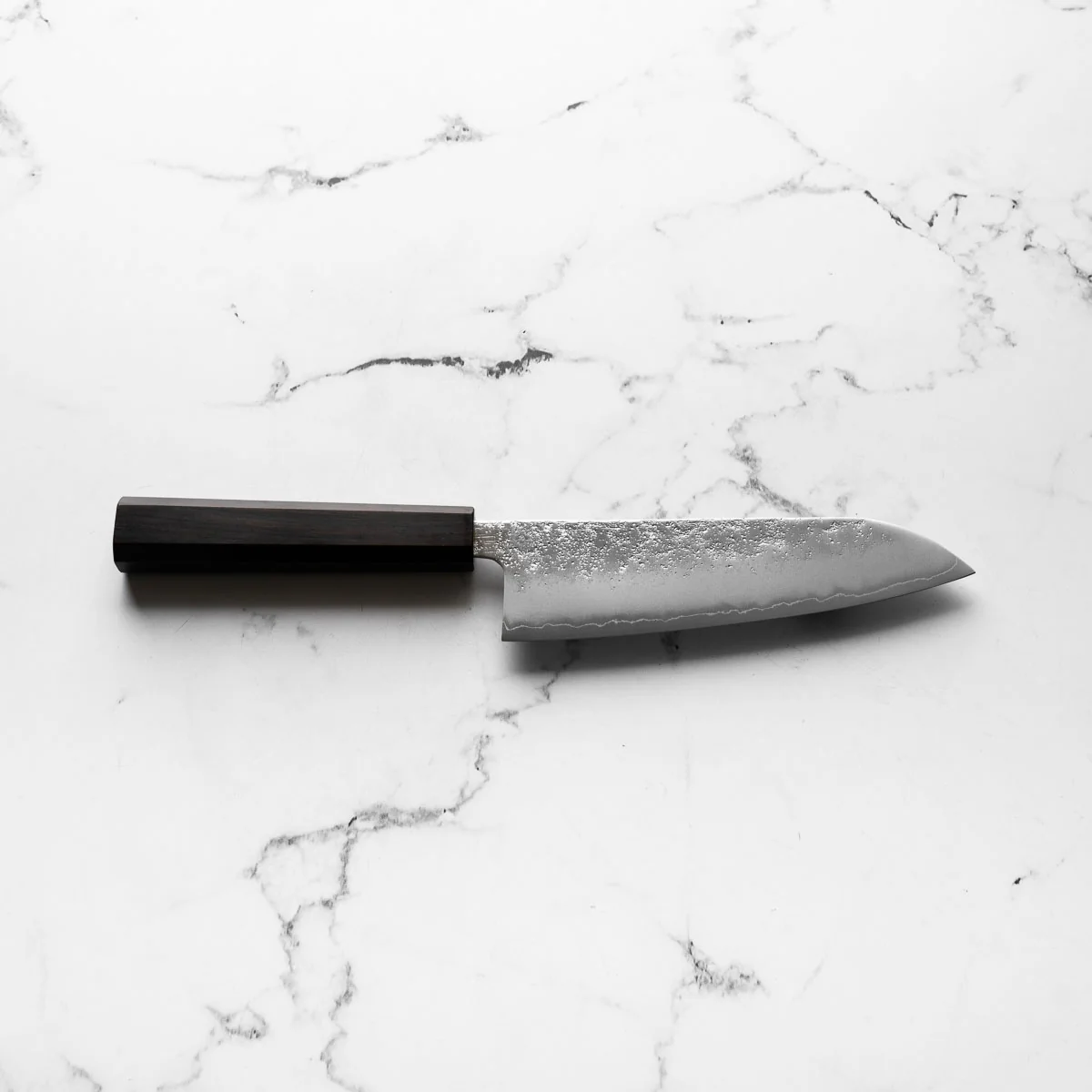 Hajimaru Ginsan Nashiji Santoku 170mm - Ebony - Image 4