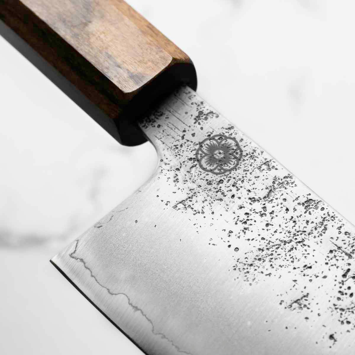 Hajimaru Ginsan Nashiji Santoku 170mm - Bubinga - Image 5