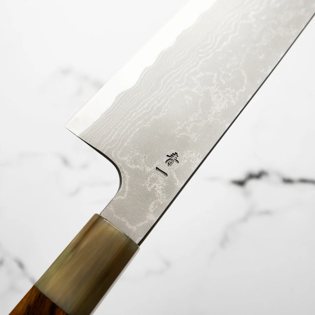 Hatsukokoro Blue 1 Damascus Gyuto 210mm - Image 7