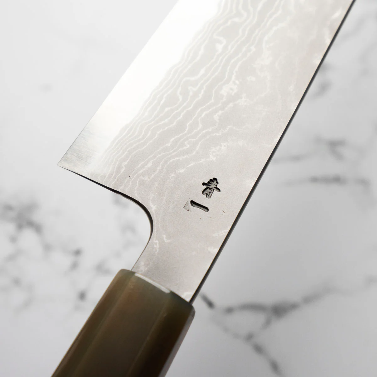 Hatsukokoro Blue 1 Damascus Gyuto 240mm - Image 10