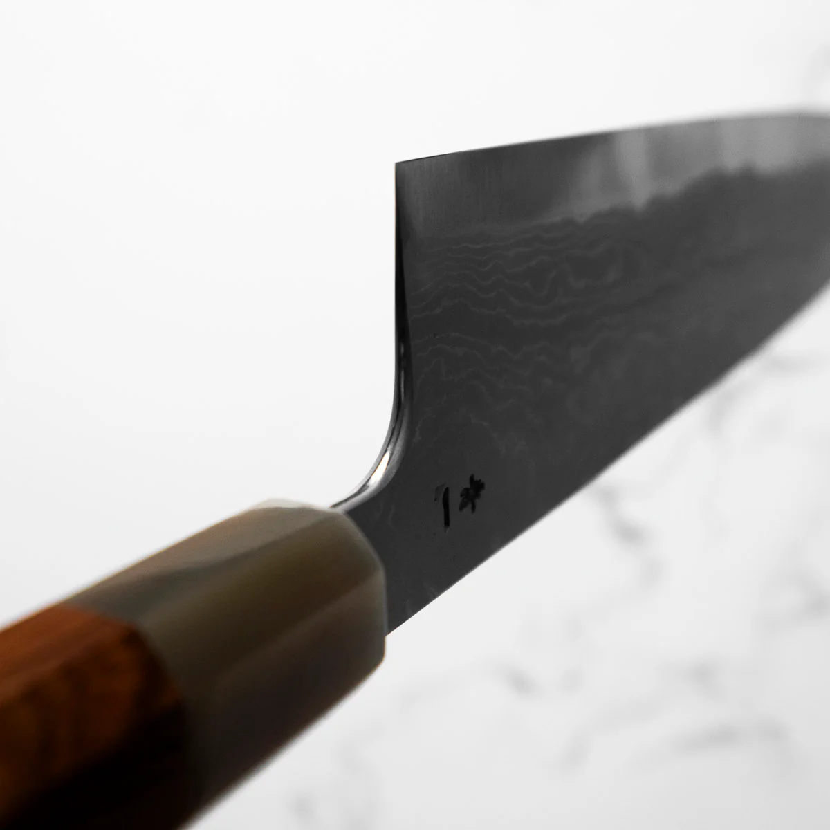 Hatsukokoro Blue 1 Damascus Gyuto 240mm - Image 8