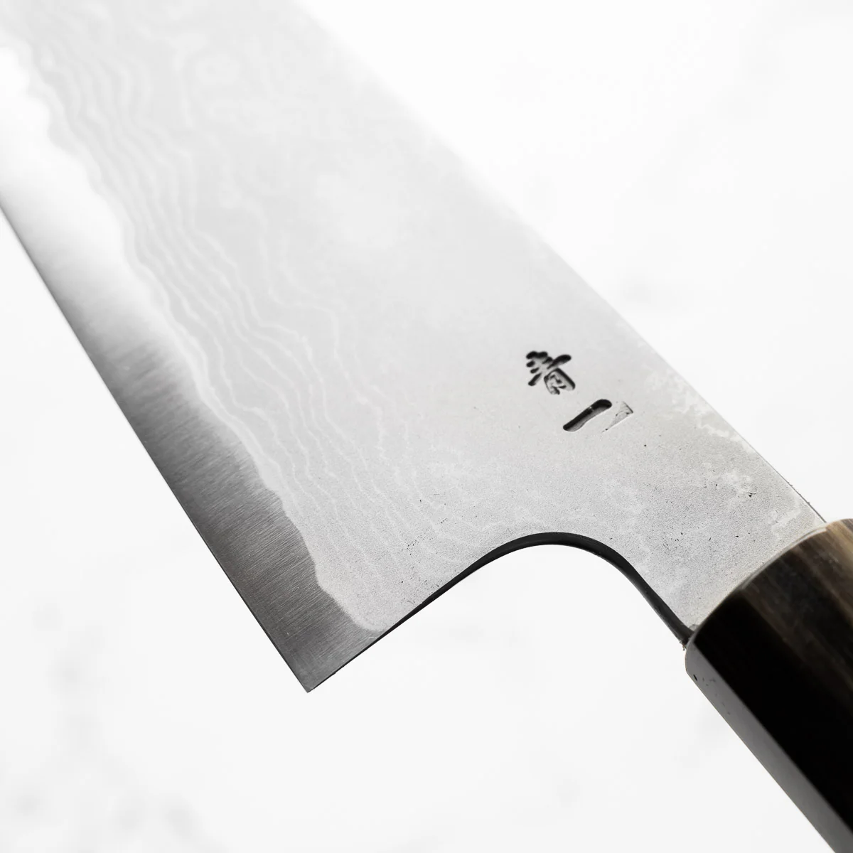 Hatsukokoro Blue 1 Damascus Santoku 180mm - Image 9