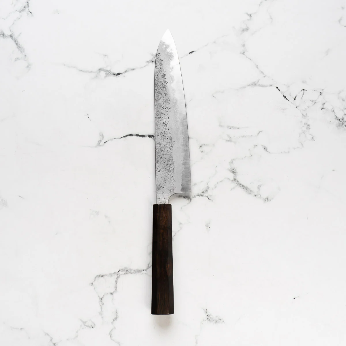Hatsukokoro Ryusui (Unbranded) Blue 2 Damascus Gyuto 240mm - Ebony - Image 3