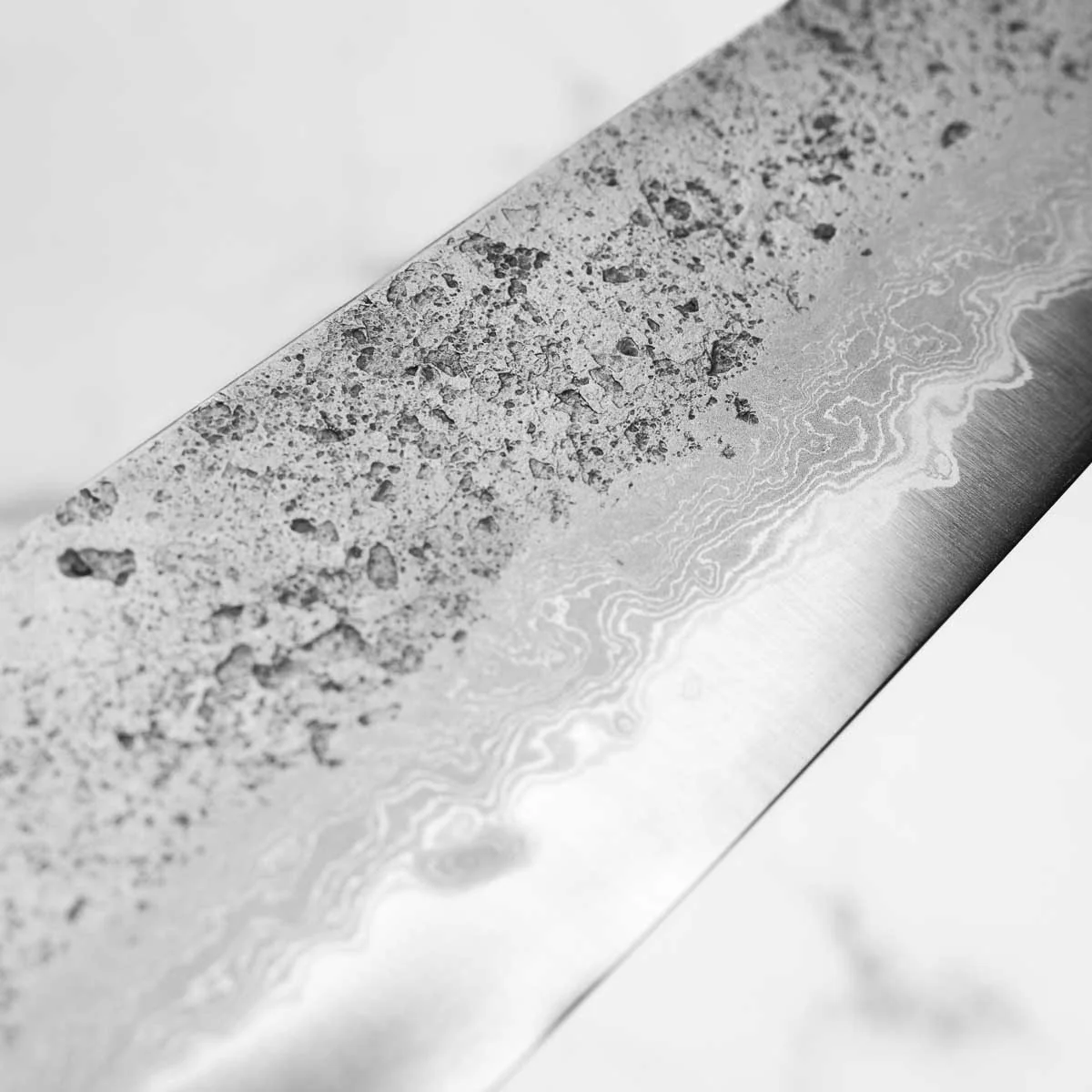 Hatsukokoro Ryusui (Unbranded) Blue 2 Damascus Gyuto 240mm - Ebony - Image 5